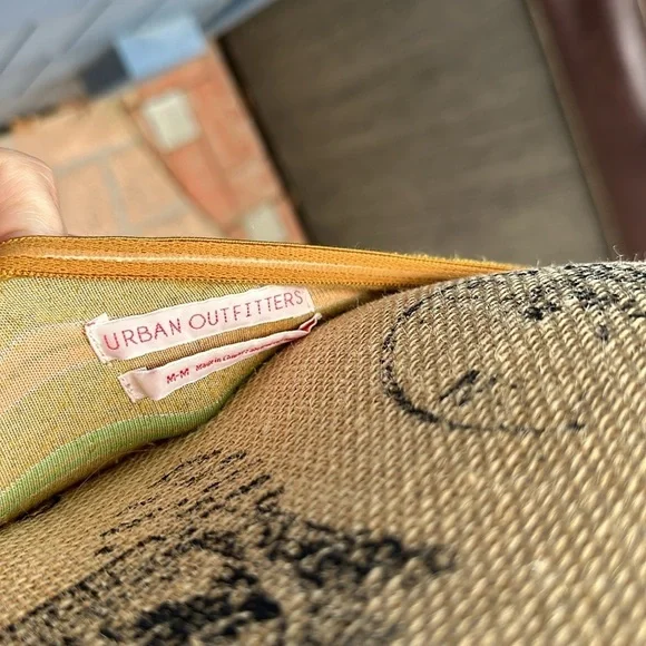 💚💛🤎Urban outfitters green orange bandeau bra medium stretch Terry cloth - Picture 5 of 5